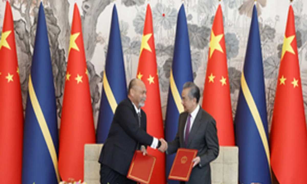 चीन और नाउरू के बीच राजनयिक संबंध बहाल हुए